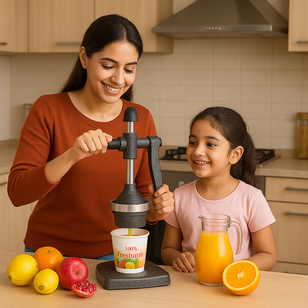 Chefware Deluxe Aluminum Hand Press Juicer – Antique Silver | Made in India