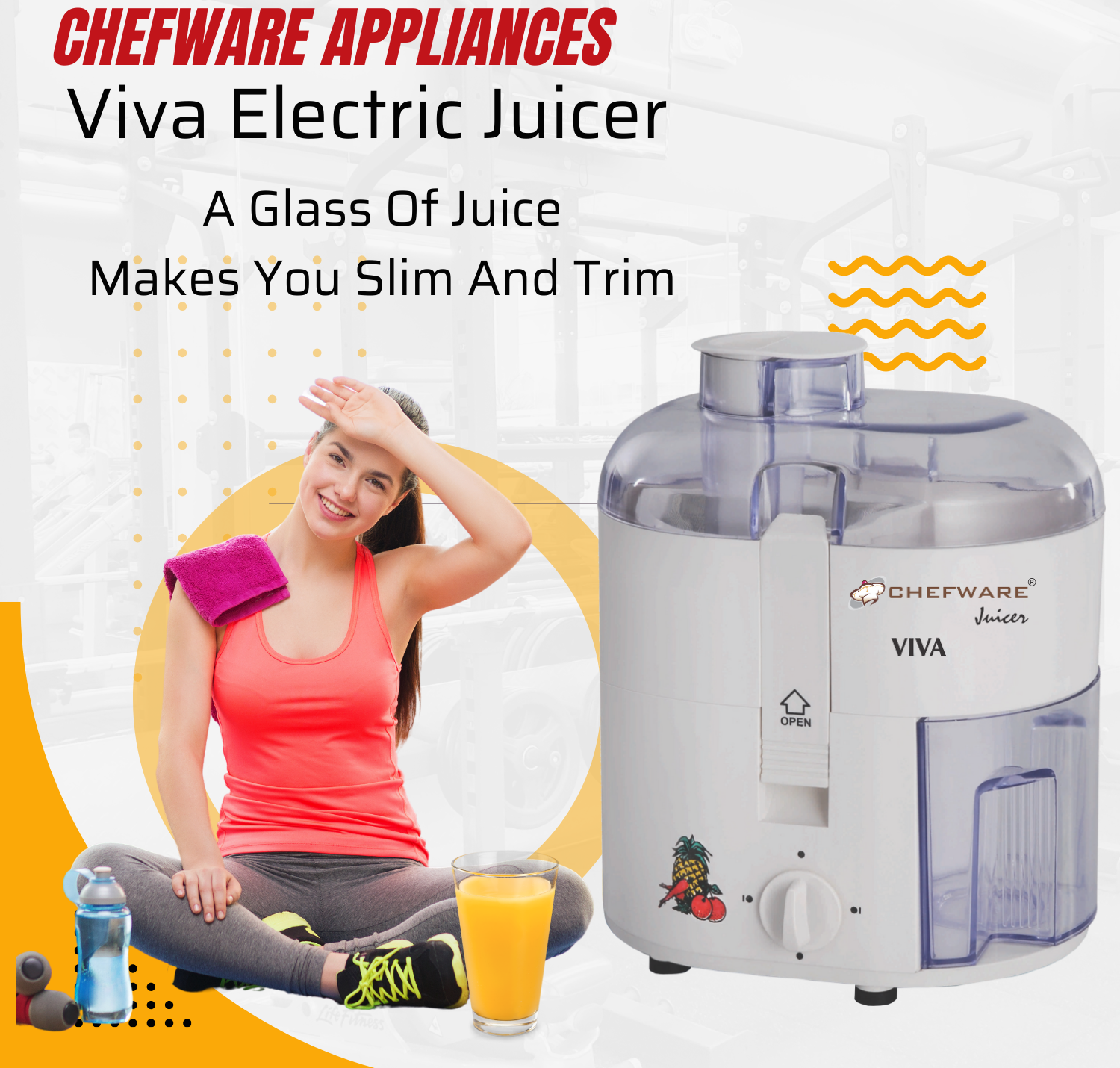 Chefware Appliances Viva Electric Juicer, 100% Pure Copper Motor