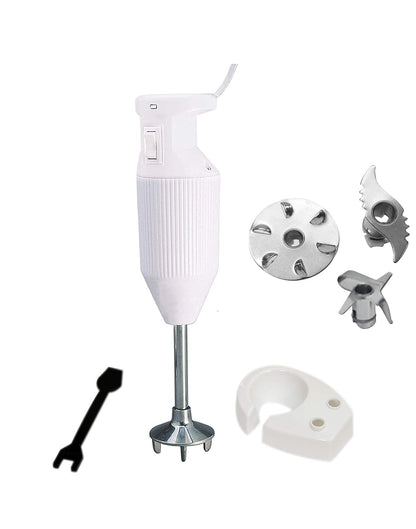 CHEFWARE 200 Watt ABS Body Hand Blender for Chopping whipping and Blending with 100% copper Motor Winding, White (White)