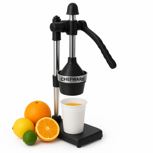 Chefware Deluxe Black Juicer – Aluminum Hand Press for Citrus Fruits & Vegetables | Big Size | Made in India
