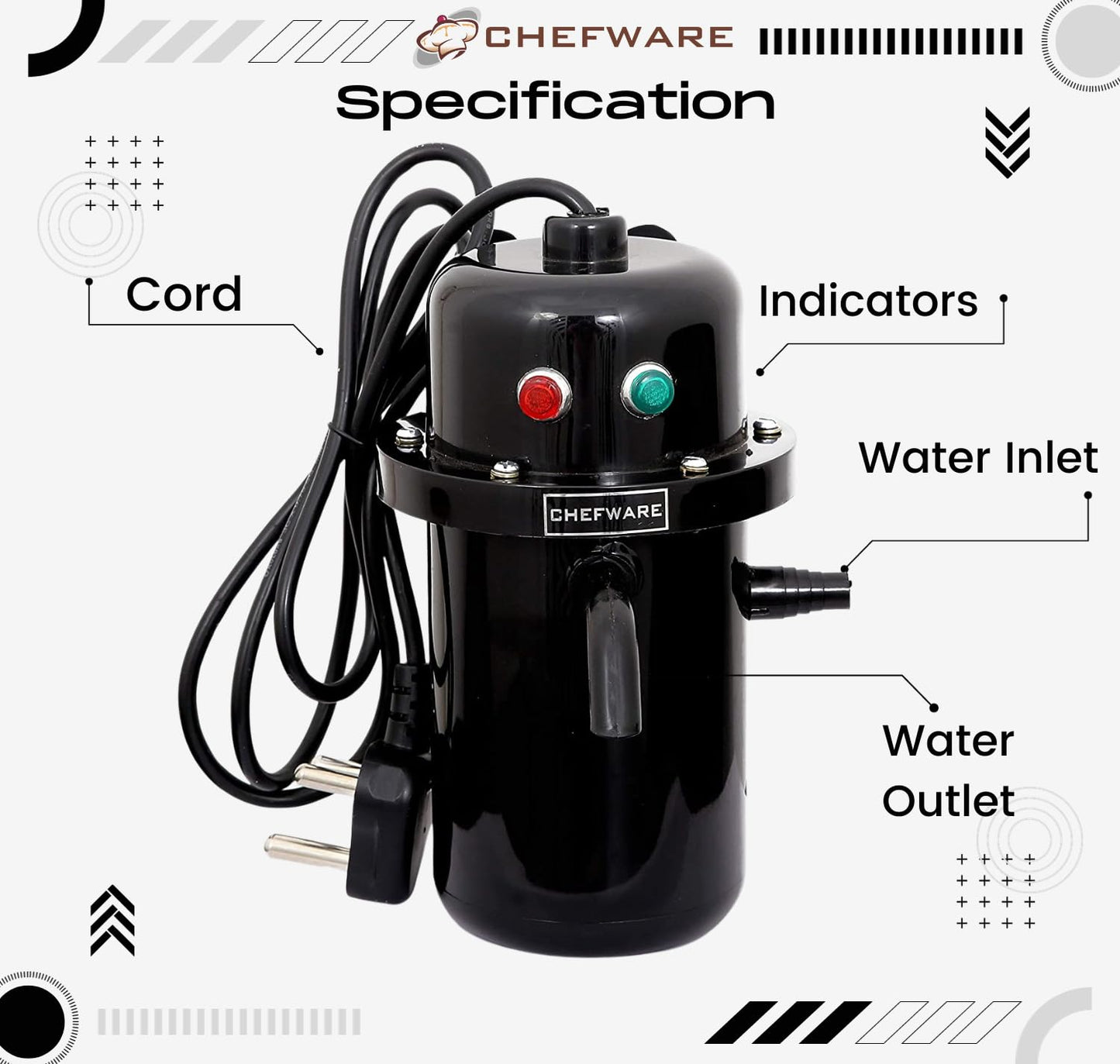 Chefware Instant Portable Water Heater for Home & Office